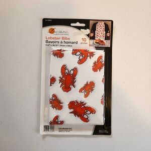 Disposable Adult Size Poly Lobster Bibs Lightweight High Quality 10 Novelty New